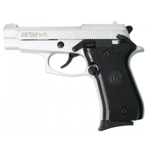 СХП Охолощенный пистолет Retay Mod 84 Beretta 84FS, кал. 9 мм, хром СХП Охолощенный пистолет Retay Mod 84 Beretta 84FS, кал. 9 мм, хром