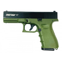 СХП Охолощенный пистолет Retay 17 Glock, кал. 9 мм, зеленый СХП Охолощенный пистолет Retay 17 Glock, кал. 9 мм, зеленый