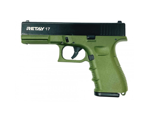 СХП Охолощенный пистолет Retay 17 Glock, кал. 9 мм, зеленый