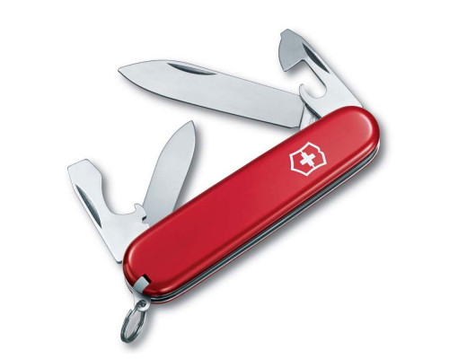 Нож перочинный Victorinox Recruit, 84 мм, 10 функций, рукоять пластик, красный