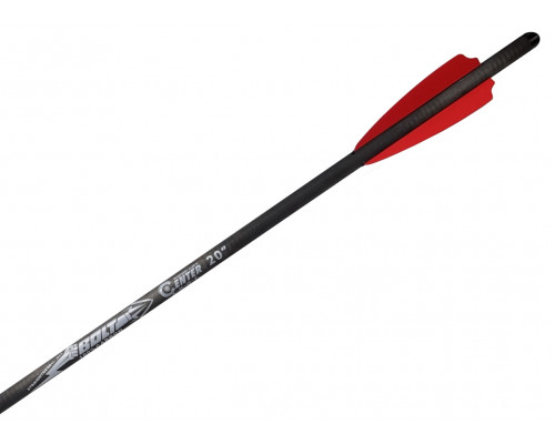 Стрела арбалетная карбоновая Centershot Bolt 20", оперение Q2i Fusion X-2 3", латунный инсерт